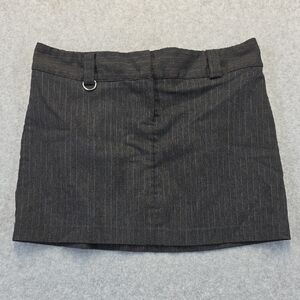 One Love Pinstripe Mini Skirt Size S – Gray Stretch